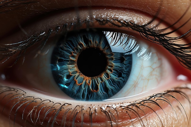 Imagem macro do olho humano Generative AI