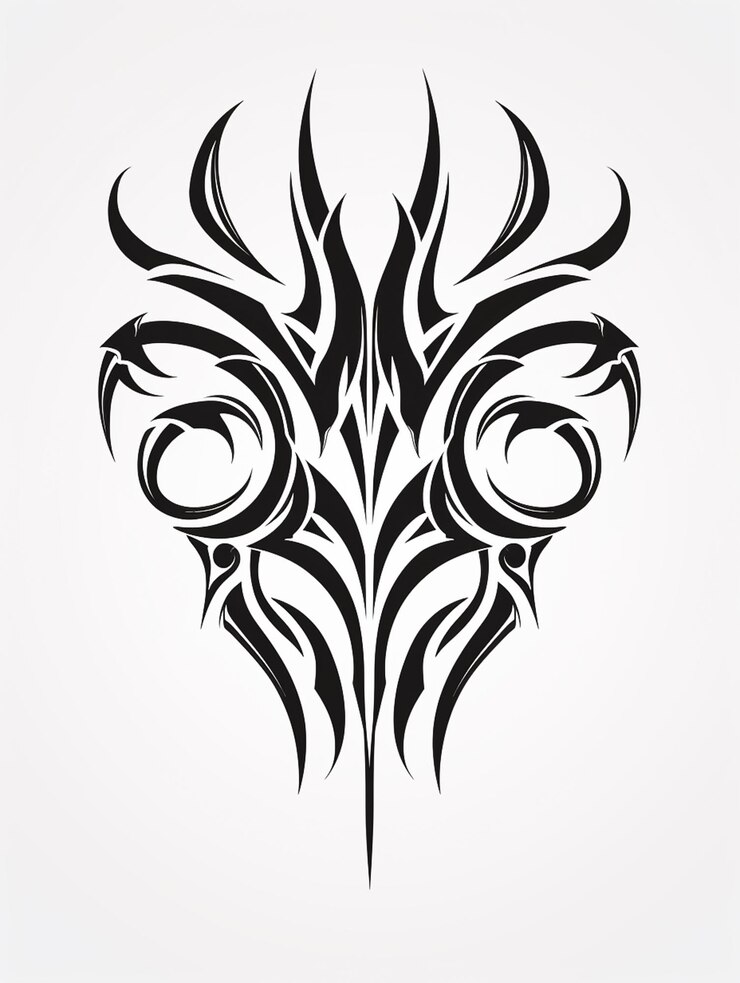 Foto imagem ornamento tribal combinado com design cibernético para capa de caneca de camiseta