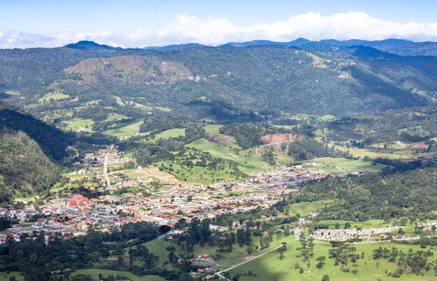 Foto imagem panorâmica da cidade de urubici sc brasil