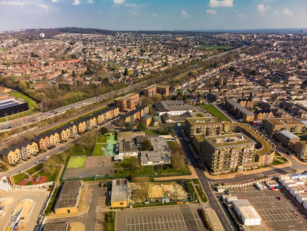 Imagem panorâmica de drone aéreo de Kidbrooke Village London