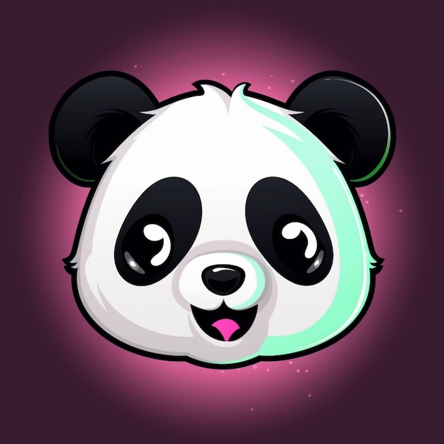 Foto imagem, rosto panda clipart