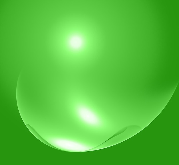 Imagem verde abstrata do fractal com bolha