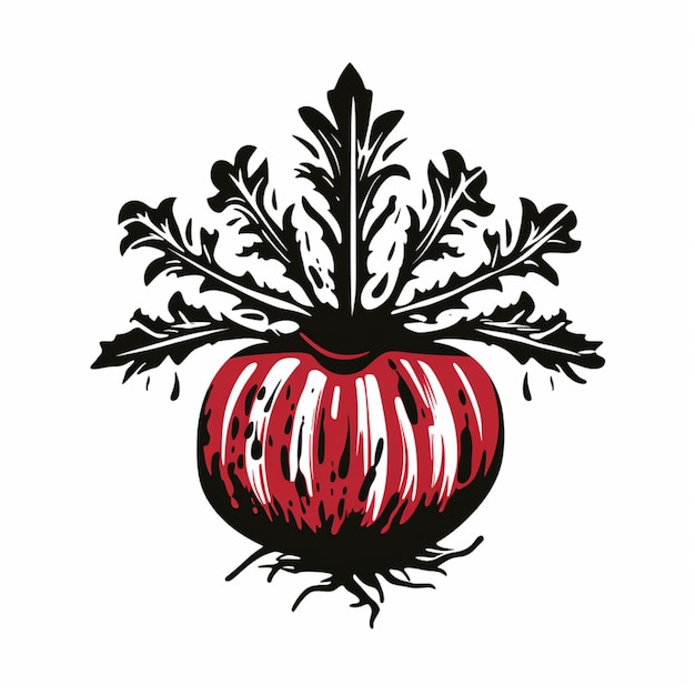 Imagem vetorial de clipart de tomate branco e vermelho gerada pela arte Ai