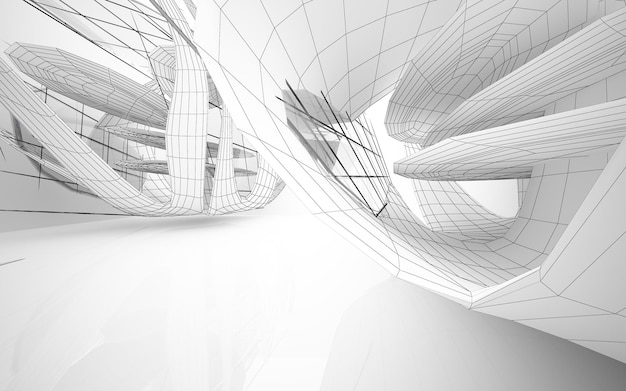Una imagen en 3d de un edificio con una cuadrícula de líneas y las palabras '3d'