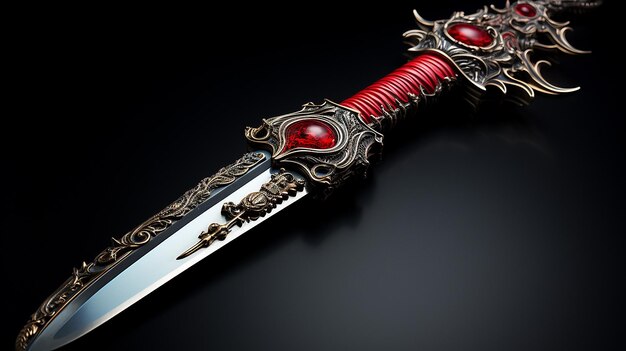 Imagen en 3D del elegante cuchillo del rey