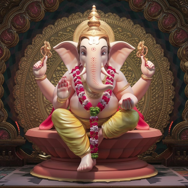 Imagen en 3D de Ganesha