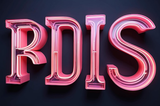 Foto imagen 3d de neón de las letras bts