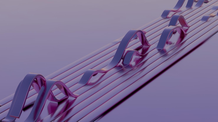 Foto esta imagen 3d presenta un diseño minimalista de ondas retro que ofrece una estética elegante y nostálgica