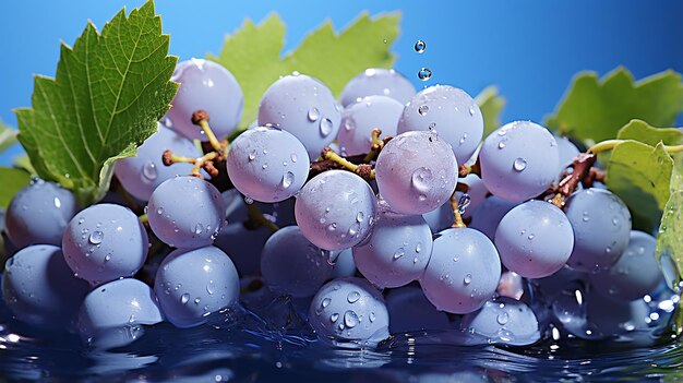 Foto imagen en 3d de uvas frescas