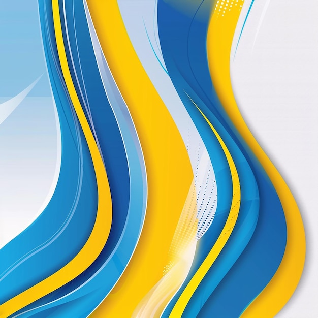 una imagen abstracta azul y amarilla de una espiral azul y amarillo