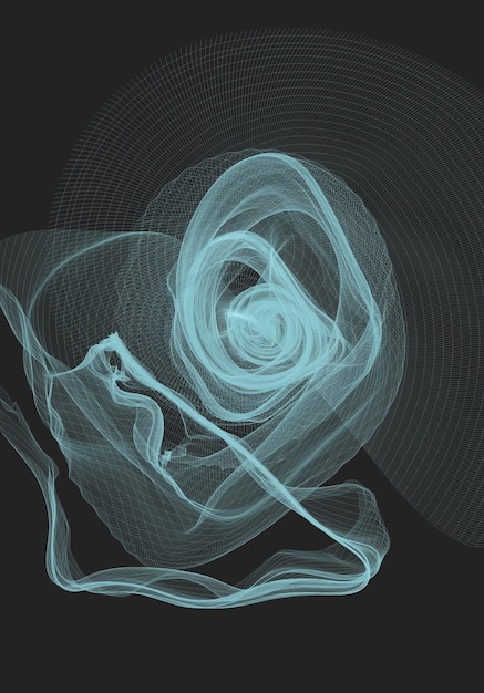 Una imagen abstracta azul y blanca de un diseño en espiral.