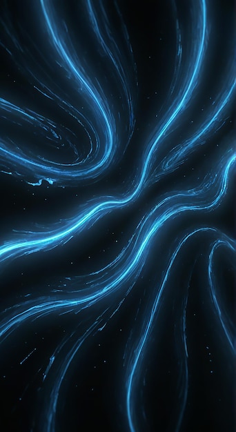 una imagen abstracta azul y negra de una espiral de luz
