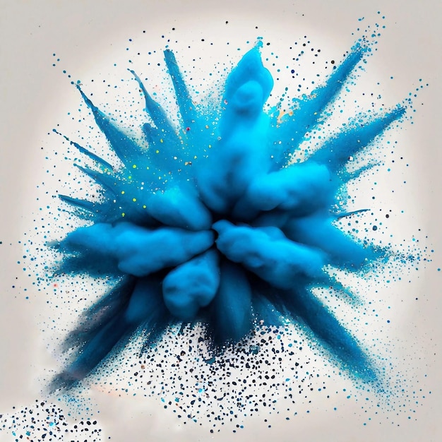 Foto una imagen abstracta azul y negra de una explosión azul.