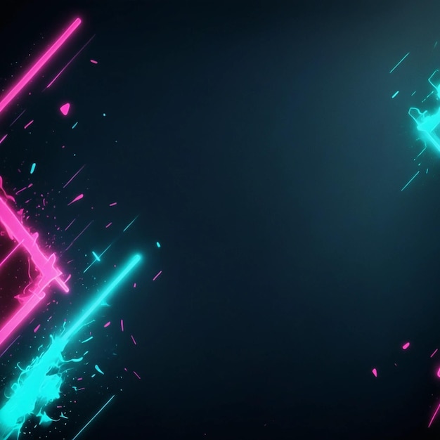 una imagen abstracta azul y rosa de luces de neón