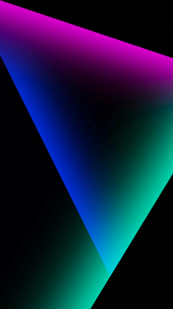 Foto una imagen abstracta azul y verde de un triángulo