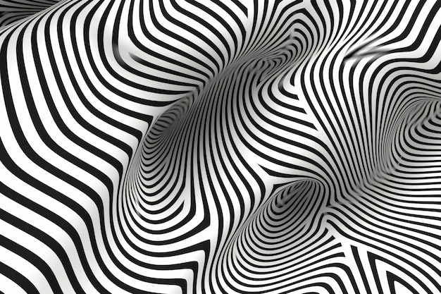 una imagen abstracta en blanco y negro de un patrón de rayas en negro y blanco.