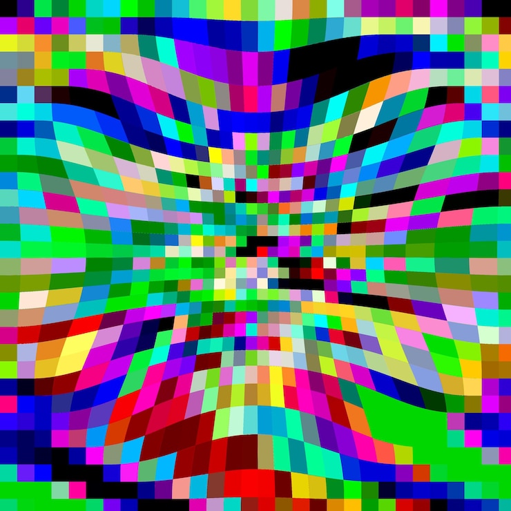 Foto una imagen abstracta colorida de un arco iris con un círculo de líneas