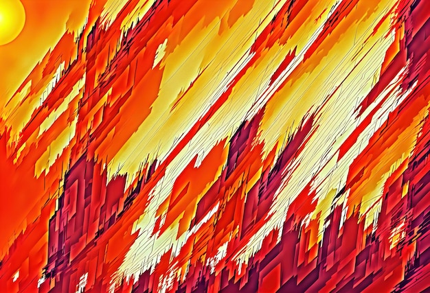 Una imagen abstracta colorida de un fondo rojo y amarillo.