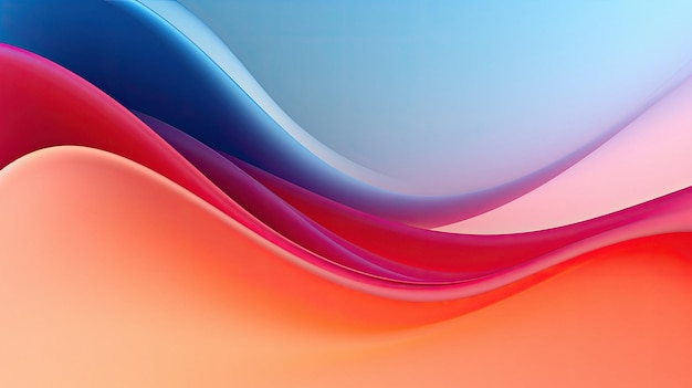 Una imagen abstracta colorida de una ola de color rojo y azul.