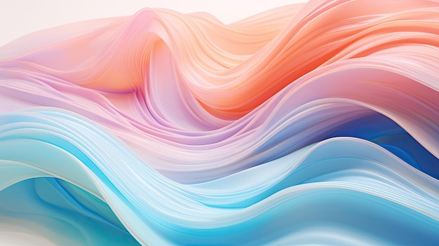 Una imagen abstracta colorida de una ola con el título "la esquina superior derecha"