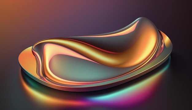 Una imagen abstracta colorida de una ola.
