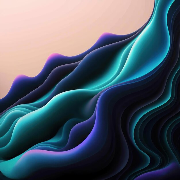 una imagen abstracta colorida de olas y un lugar llamado el arte de la palabra