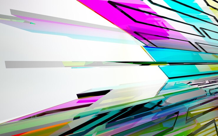 Foto una imagen abstracta colorida de un vidrio quebrado.