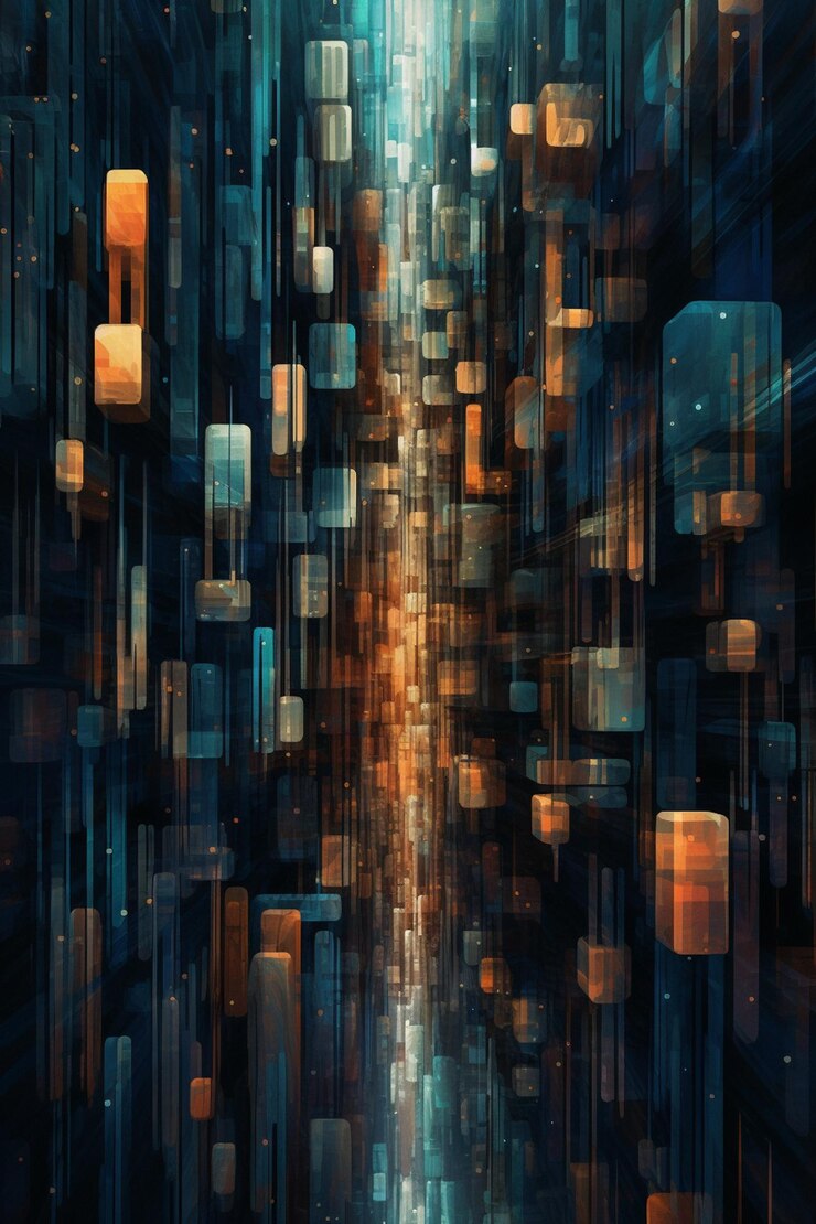 Foto una imagen abstracta de un edificio con un fondo azul y las palabras "la palabra" en él "