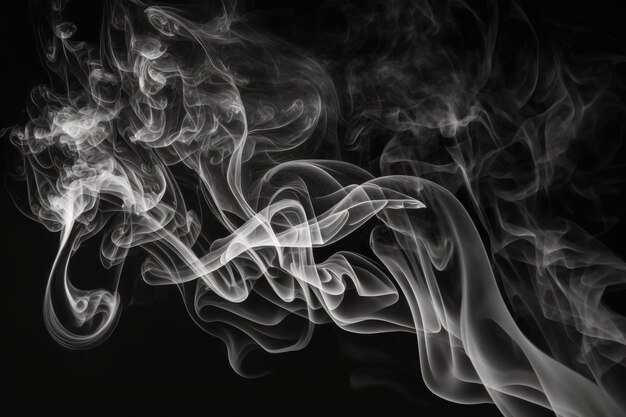 Imagen abstracta de humo sobre un fondo negro