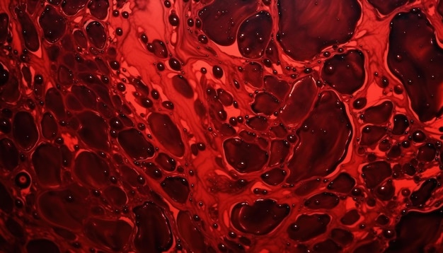 Imagen abstracta de líquido tóxico rojo
