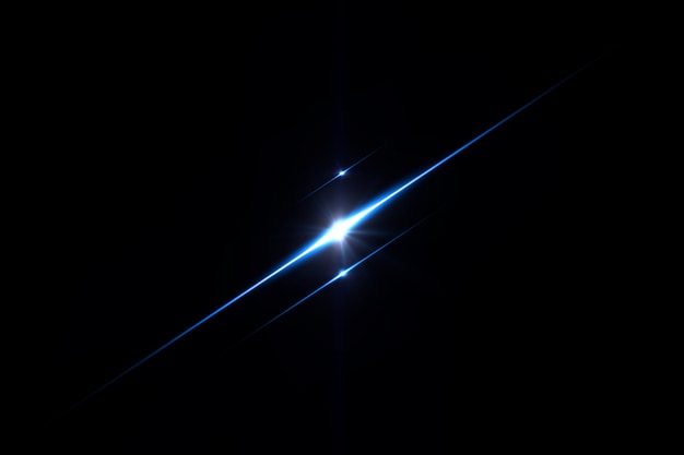 Imagen abstracta de una llamarada de iluminación