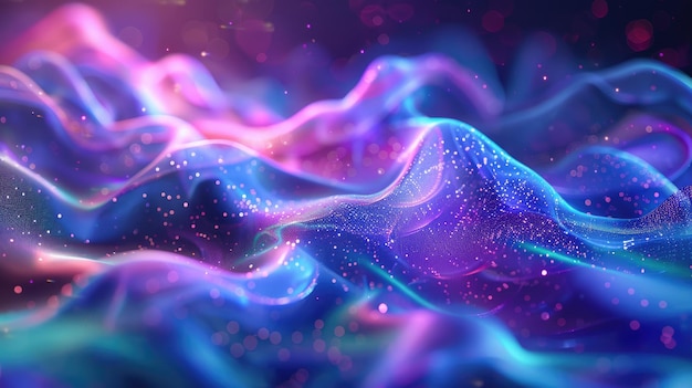 Imagen abstracta de partícula colorida con diseño de estilo eléctrico brillante AIG53