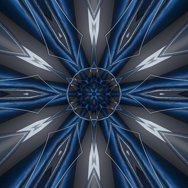 Una imagen abstracta de un patrón de estallido estelar azul y gris.