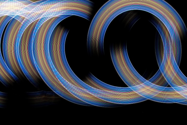 Foto imagen abstracta de la pintura de luz por la noche