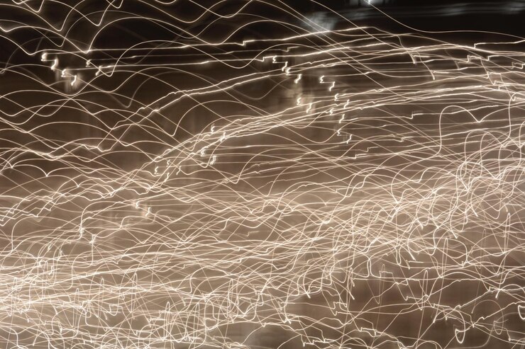 Foto imagen abstracta de los rastros de luz por la noche