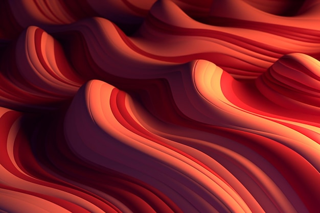 Una imagen abstracta roja y naranja de un desierto.