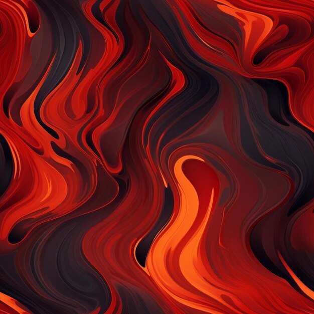 Una imagen abstracta roja y negra de una superficie a rayas rojas y negras.