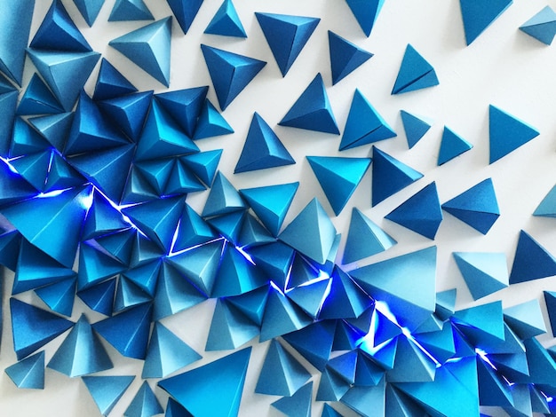 Imagen abstracta del techo de picos azules