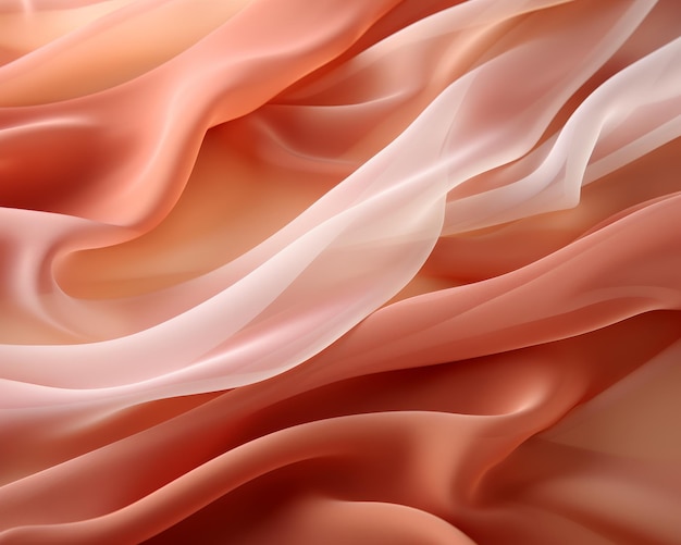 una imagen abstracta de tela rosa y blanca