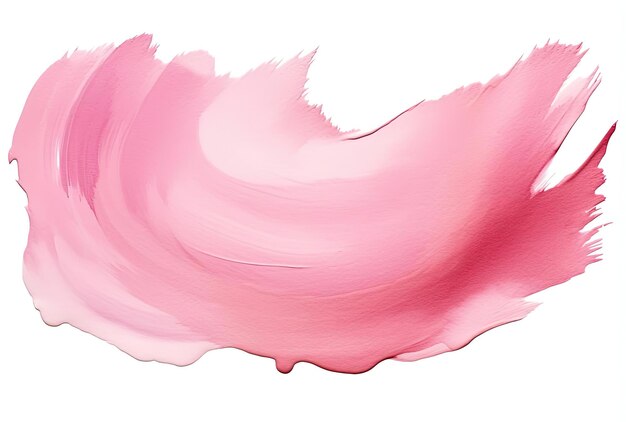 una imagen abstracta de trazo de pincel rosa sobre un fondo blanco en el estilo de tiza
