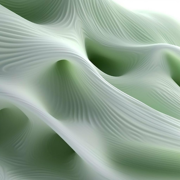 Una imagen abstracta verde y blanca de un fondo blanco, ondulado, espumoso y verde.