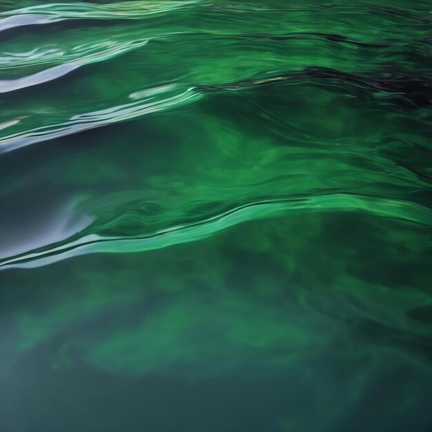 Una imagen abstracta verde y negra de una superficie de agua con las palabras