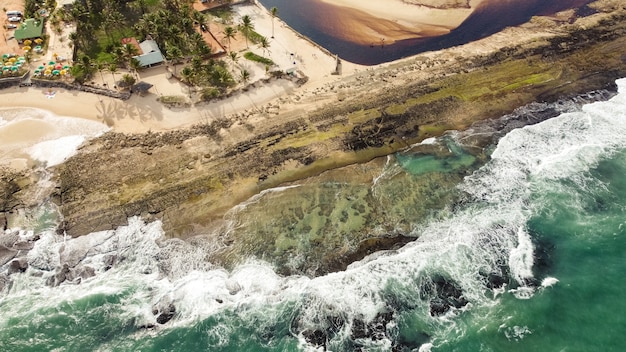 Imagen aérea del océano. fondo de la naturaleza