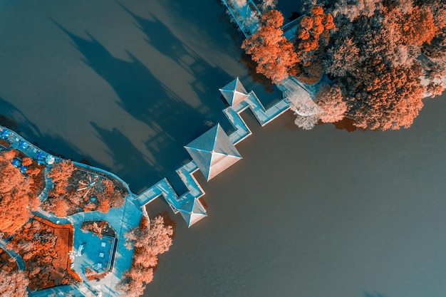 Imagen aérea con vistas al parque.