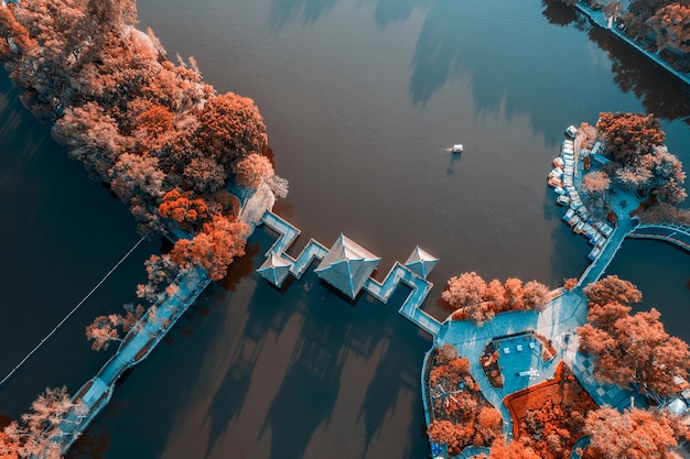 Imagen aérea con vistas al parque.