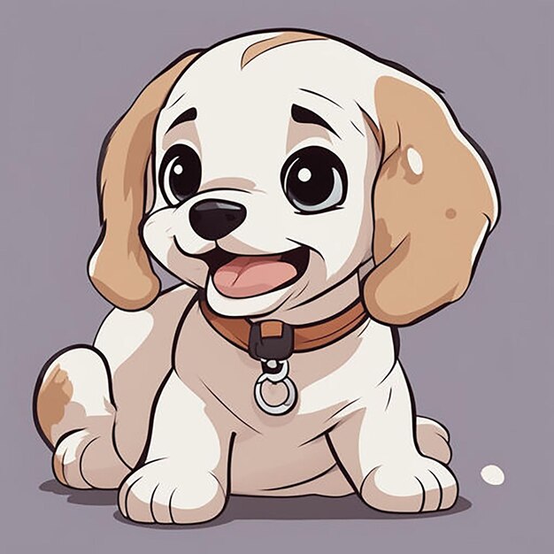 Imagen de Ai de personaje de dibujos animados de perro lindo