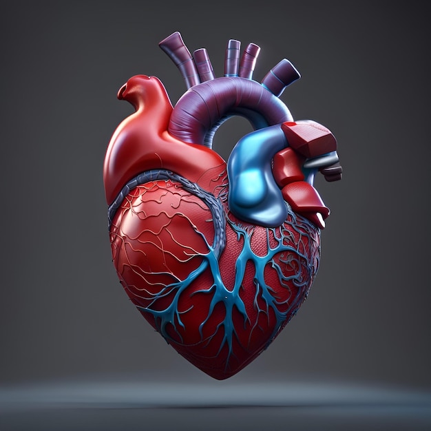 Imagen de la anatomía del corazón humano