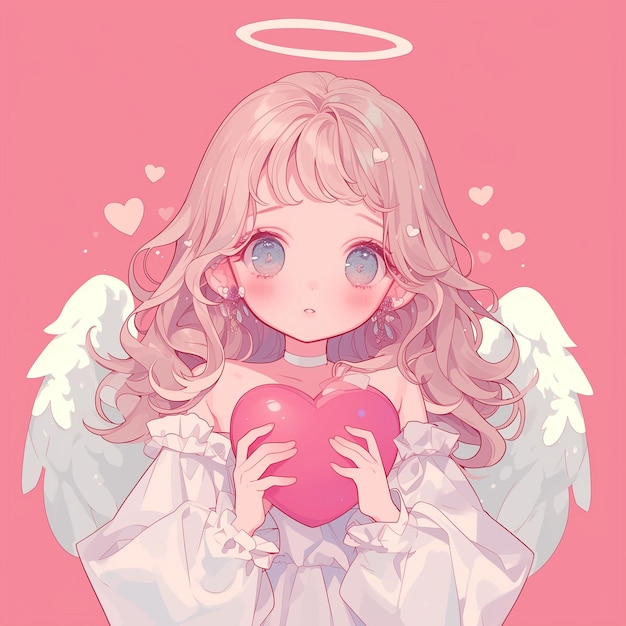 una imagen de un ángel con alas y un corazón que dice quot ángel quot