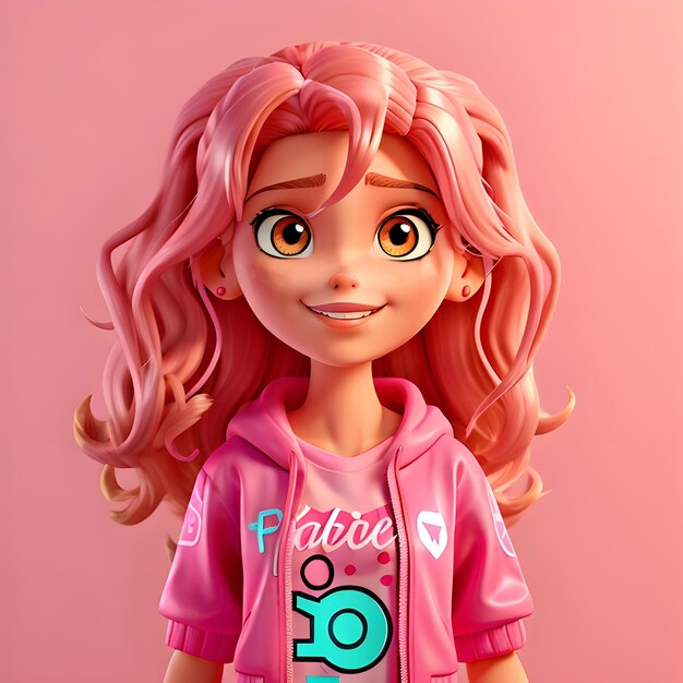 Foto imagen de animación linda de barbie girl