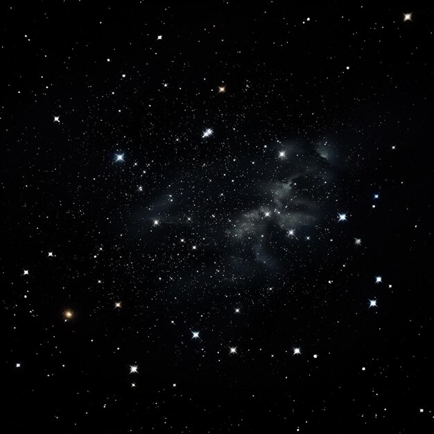 Foto imagen arafed de un cúmulo de estrellas en el cielo nocturno con ia generativa.